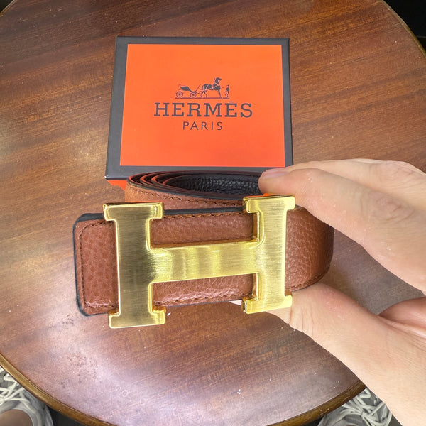 Hermes - Gold K11 Double Faced Belt