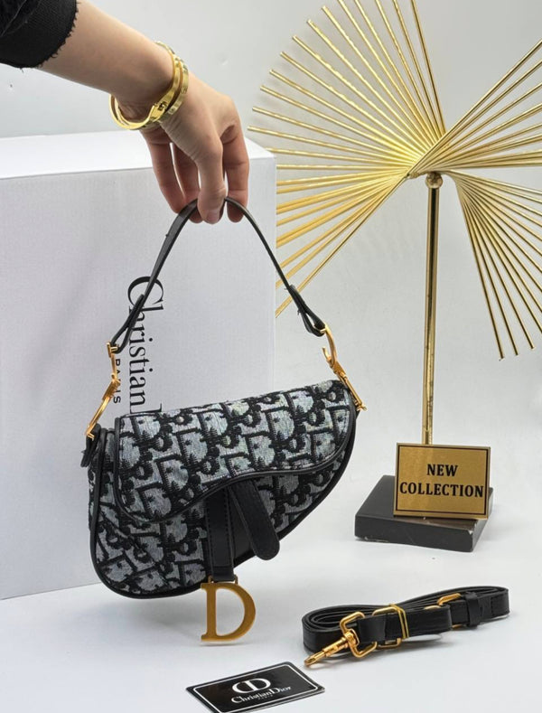 Christian Dior Saddle Bag Mini Grey