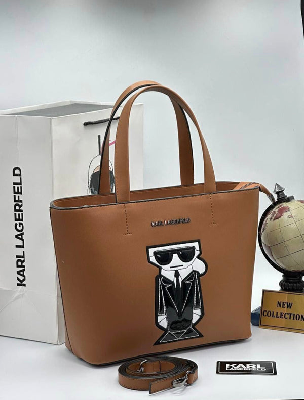 Karl Lagerfeld Maybelle Small Tote Crossbody Taba